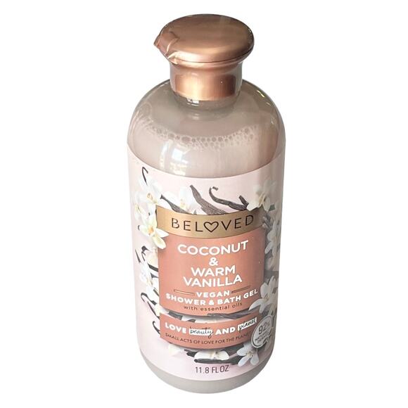 NEW Beloved Coconut & Warm Vanilla SHOWER And BATH GEL BODY WASH 11.8 Fl oz - Picture 2 of 5